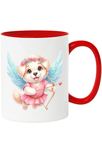 StoryGift Romania Cana cu o catelusa vesela Cupidon care trage cu arcul | ilu...