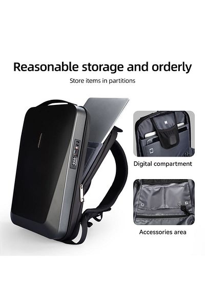 Mark Ryden Smart Men's Backpack, 17.3 Laptop, Waterproof USB and Micro USB, TSA, MR7612 Black