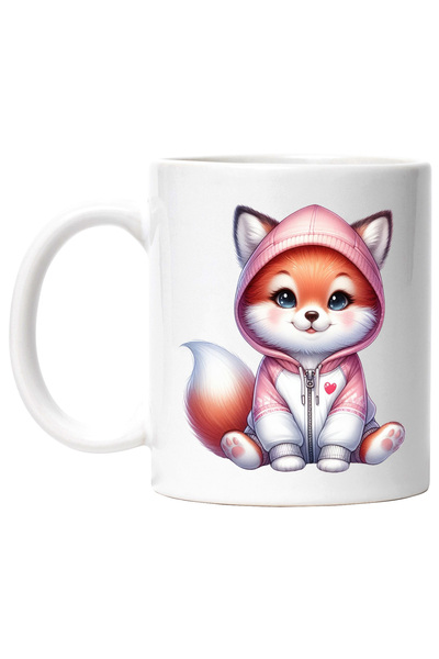 StoryGift Romania Cana cu o vulpita in hanorac, ilustratie, inimioara, vesela...