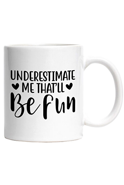 StoryGift Romania Mug with hearts and the text "Underestimate me! That thing ...