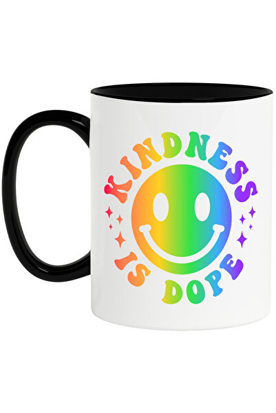 StoryGift Romania Cana cu un emoji zambitor si mesajul "Kindness is dope" - b...