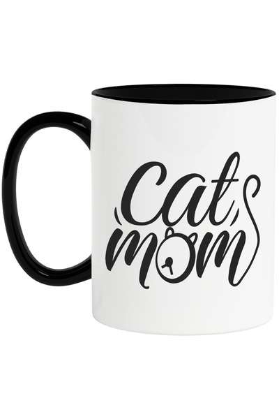 StoryGift Romania Cana cu ilustratie afisand un cap de pisica si mesajul "Cat...