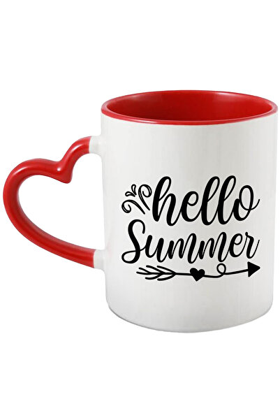 StoryGift Romania Cana cu textul "Hello, summer" - buna vara inimioara cu Man...