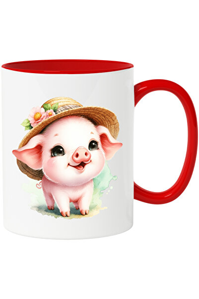 StoryGift Romania Cana cu un purcelus vesel | poarta o palarie | ilustratie |...