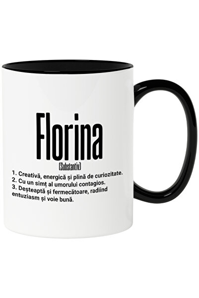 StoryGift Romania Cana Cu Numele Florina, si Mesaj Motivational, Creativa, De...