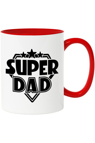 StoryGift Romania Cana cu Mesajul in Engleza Super Dad, Tata Supererou, Emble...