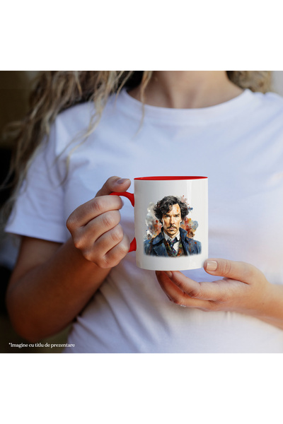StoryGift Romania Sherlock Holmes Mug, Famous Character, Series Lovers, Multicolor 330 ml, With,STG
