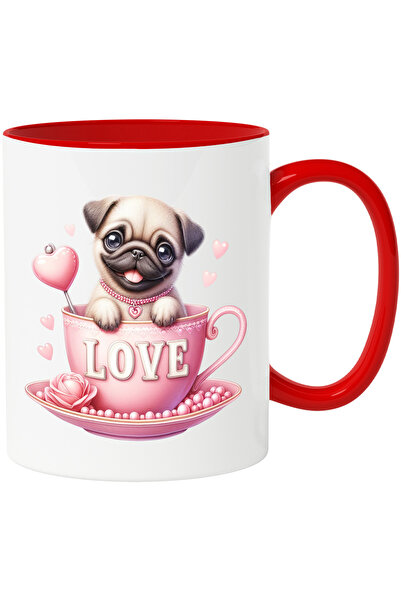 StoryGift Romania Cana cu un catelus Pug | ilustratie | vesel | fericire | me...