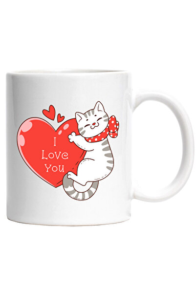 StoryGift Romania Cana cu pisca cu mesajul "I love you", iubire, inima, drago...