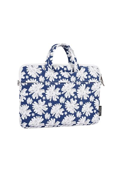 canvasartisan Geantă pentru laptop de 14 inch, design durabil din poliester cu fermoar, servietă (C22), albastră