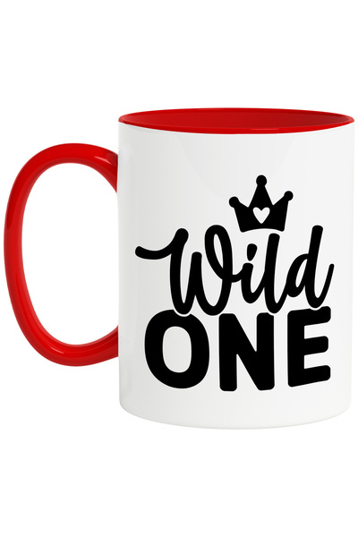 StoryGift Romania Cana cu o coroana regala si textul in engleza "Wild one" - ...