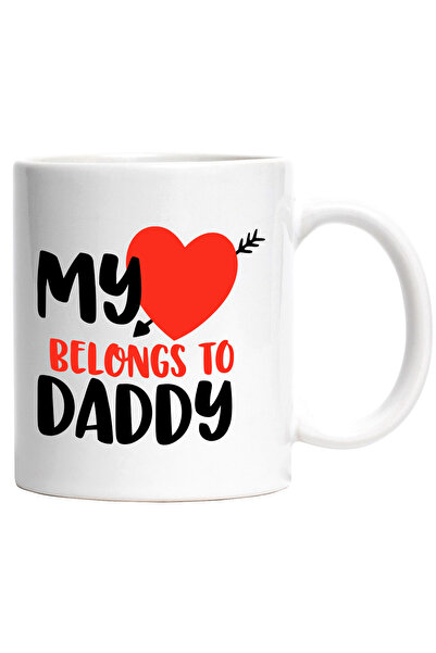 StoryGift Romania Cana cu Textul in Engleza My Heart Belongs To Daddy, Inima ...