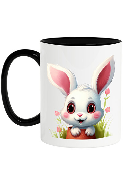 StoryGift Romania Cana cu un iepuras curios | jucaus | ilustratie | floricele...