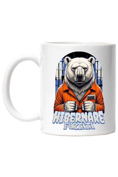 StoryGift Romania Cana Urs in inchisoare hibernare fortatat, 330ml, Ceramic c...