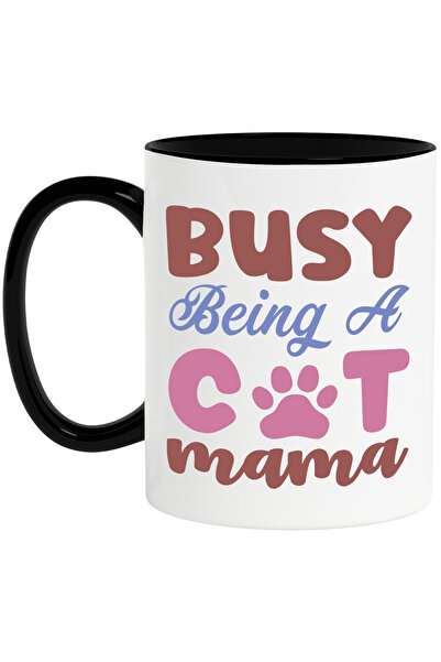StoryGift Romania Cana cu mesajul "Busy being a cat mama" - ocupata sa fie o ...