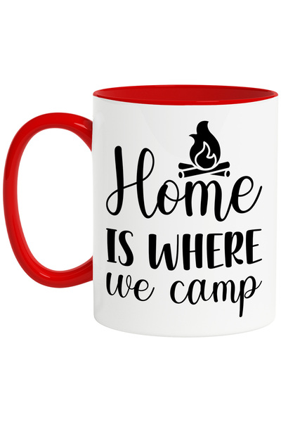 StoryGift Romania Cana cu mesajul "Home is where we camp" - "acasa" e locul i...