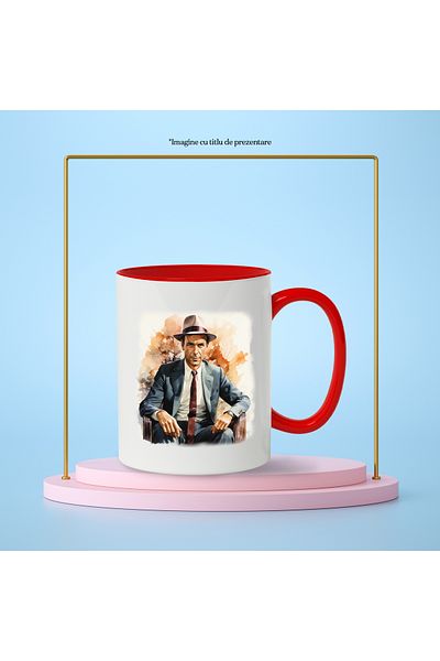 StoryGift Romania Mug With Frank Sinatra, Actor, Singer, Celebrity, Film, Music, Multicolor 330 ml,, With ,STG.