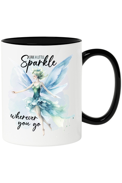 StoryGift Romania Cana cu o zana cu mesajul "Leave a little sparkle wherever ...