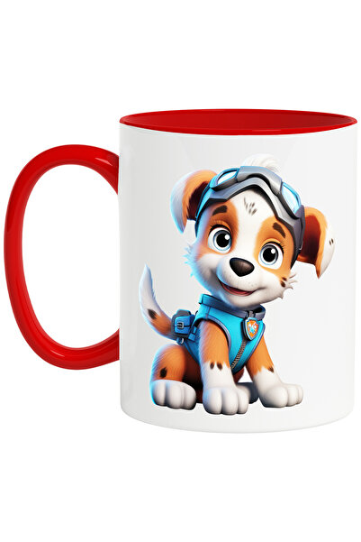 StoryGift Romania Cana cu un catel bucuros, ilustratie, 3D, costum de agent s...