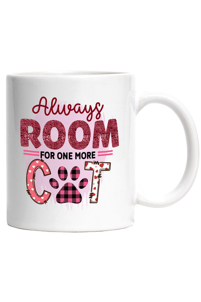 StoryGift Romania Cana cu mesajul "Always room for one more cat", mereu loc p...