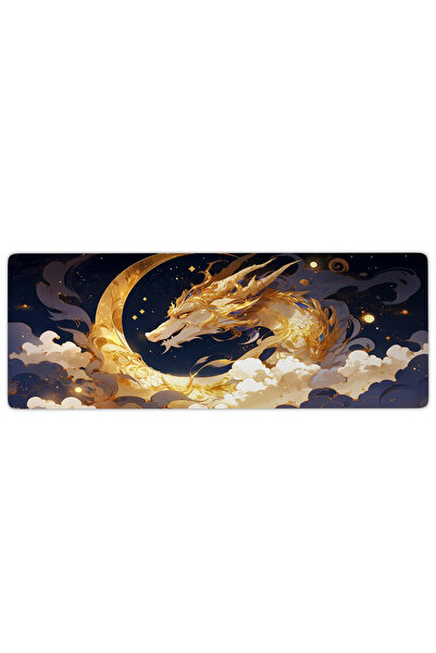 urzuva Draconis Noctis 90x40 4MM Kalınlık Premium Gaming oyuncu mousepad, Ant...