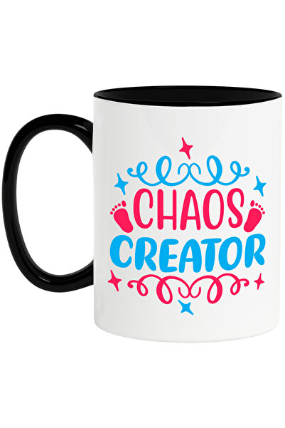 StoryGift Romania Cana cu stelute si pasi cu textul "Chaos creator" - creator...