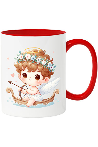 StoryGift Romania Cana cu un bebelus Cupidon care trage cu arcul | ilustratie...