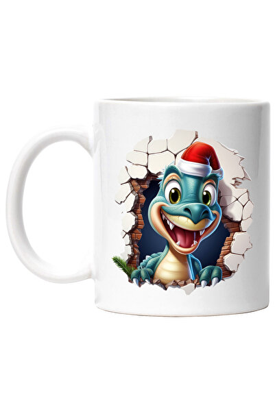 StoryGift Romania Cana cu un dinozaur cu caciula de Craciun | bucuros | scoat...