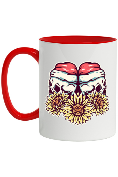 StoryGift Romania Cana Cu Floarea Soarelui, Cranii, Fes Mos Craciun, Multicol...