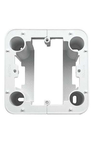 Ledarmy Single Surface Mounted Socket Case Durable Pvc, Easy Installation, White Color