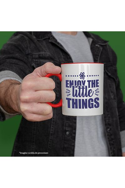 StoryGift Romania Mug with a message that encourages you to enjoy the simple little things with Handle, With, STG.
