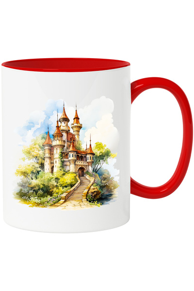 StoryGift Romania cana cu un castel in mijlocul naturii | ilustratie | padure...