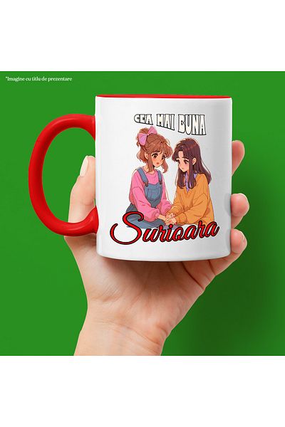 StoryGift Romania Best Friends Text Best Sister Mug, Family, 330ml, Ceramic, With,STG.