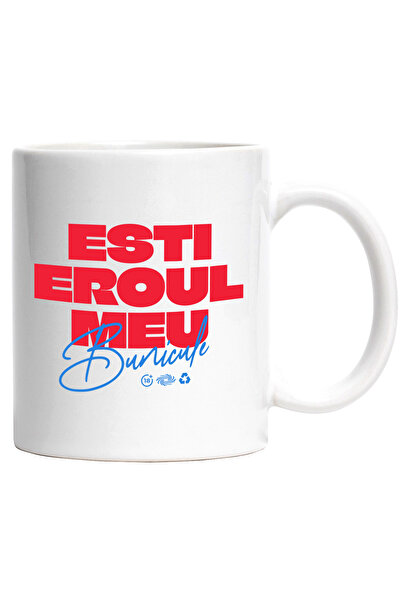 StoryGift Romania Cana cu Text In Limba Romana Mesaj Esti Eroul Meu Bunicule ...