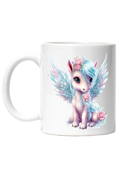StoryGift Romania Cana cu un unicorn serios | ilustratie | timid | flori | ar...