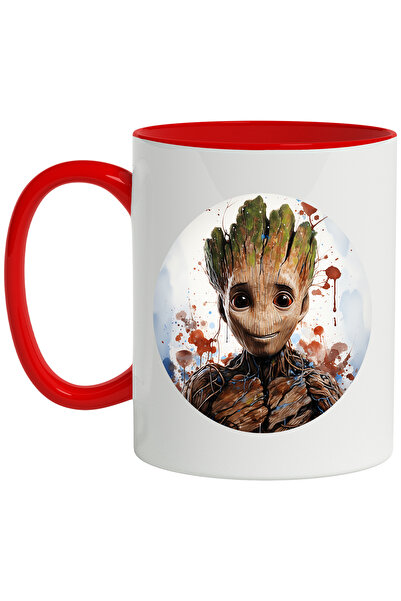 StoryGift Romania Cana Cu Groot, Guardians Of The Galaxy, Marvel, Personaj, Extraterestru, Multico, Cu Maner Rosu