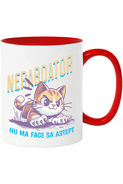 StoryGift Romania Cana cu Pisica Furioasa Cu Gheare Text Nerabdator Nu am Fac...