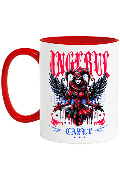 StoryGift Romania Cana cu Femeie Costum Harley Quinn Animat Text Ingerul Cazu...