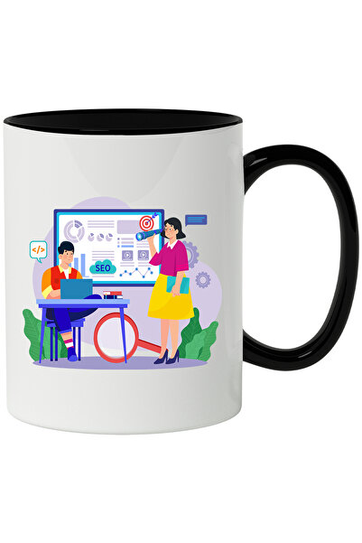 StoryGift Romania Cana Cu Birou, Marketing, SEO, Grafica, Lupa, Laptop, Multi...