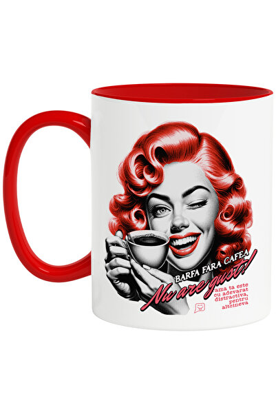 StoryGift Romania Cana Fata Vesela cu Cafea Text Barfa Fara Cafea Nu Are Gust...