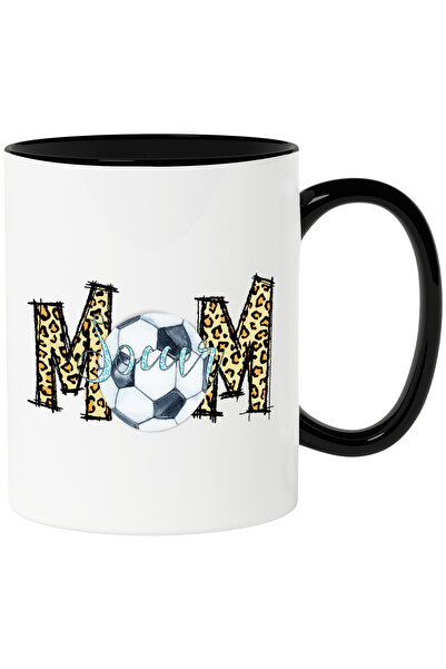 StoryGift Romania Cana cu o minge de fotbal cu mesajul "Soccer Mom", ilustrat...