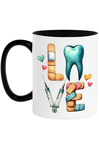 StoryGift Romania Cana cu mesajul "Love", profesie, ilustratie, munca, dedica...