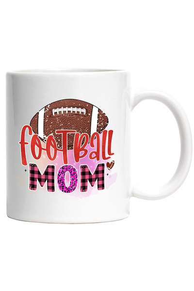 StoryGift Romania Cana cu minge de fotbal american cu mesajul "Football Mom",...