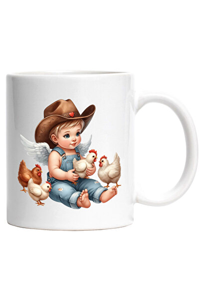 StoryGift Romania Cana cu un bebelus cu aripi care sta printre gaini | ilustr...