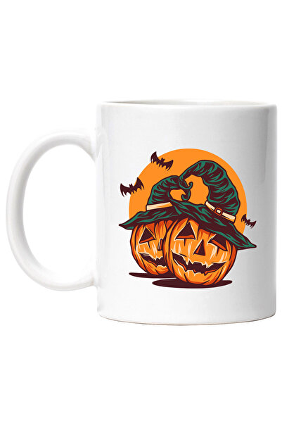 StoryGift Romania Cana Cu Halloween: Dovleci, Palarie, Vrajitoare, Soare, Lil...