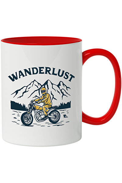 StoryGift Romania Cana Cu Mesaj In Engleza Wanderlust, Motocicleta, Munte, Pa...