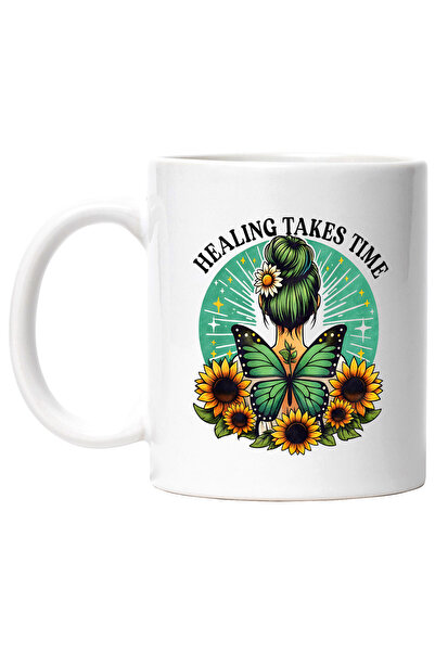 StoryGift Romania Cana cu mesajul "Healing takes time", stilul hippie, cultur...