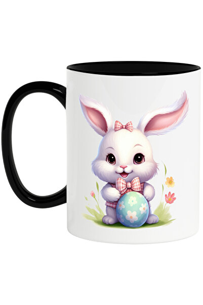 StoryGift Romania Cana cu un iepuras care tine un ou vopsit | floricele | pla...