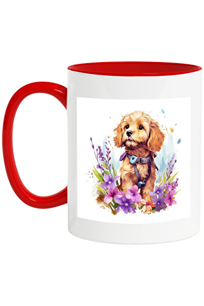 StoryGift Romania Cana cu un catel blanos in natura, ilustratie, afara, flori...