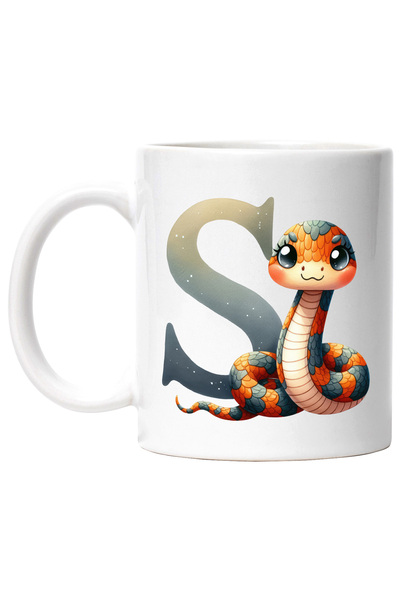 StoryGift Romania Cana cu un sarpe cu litera "S", ilustratie, pentru copii, s...